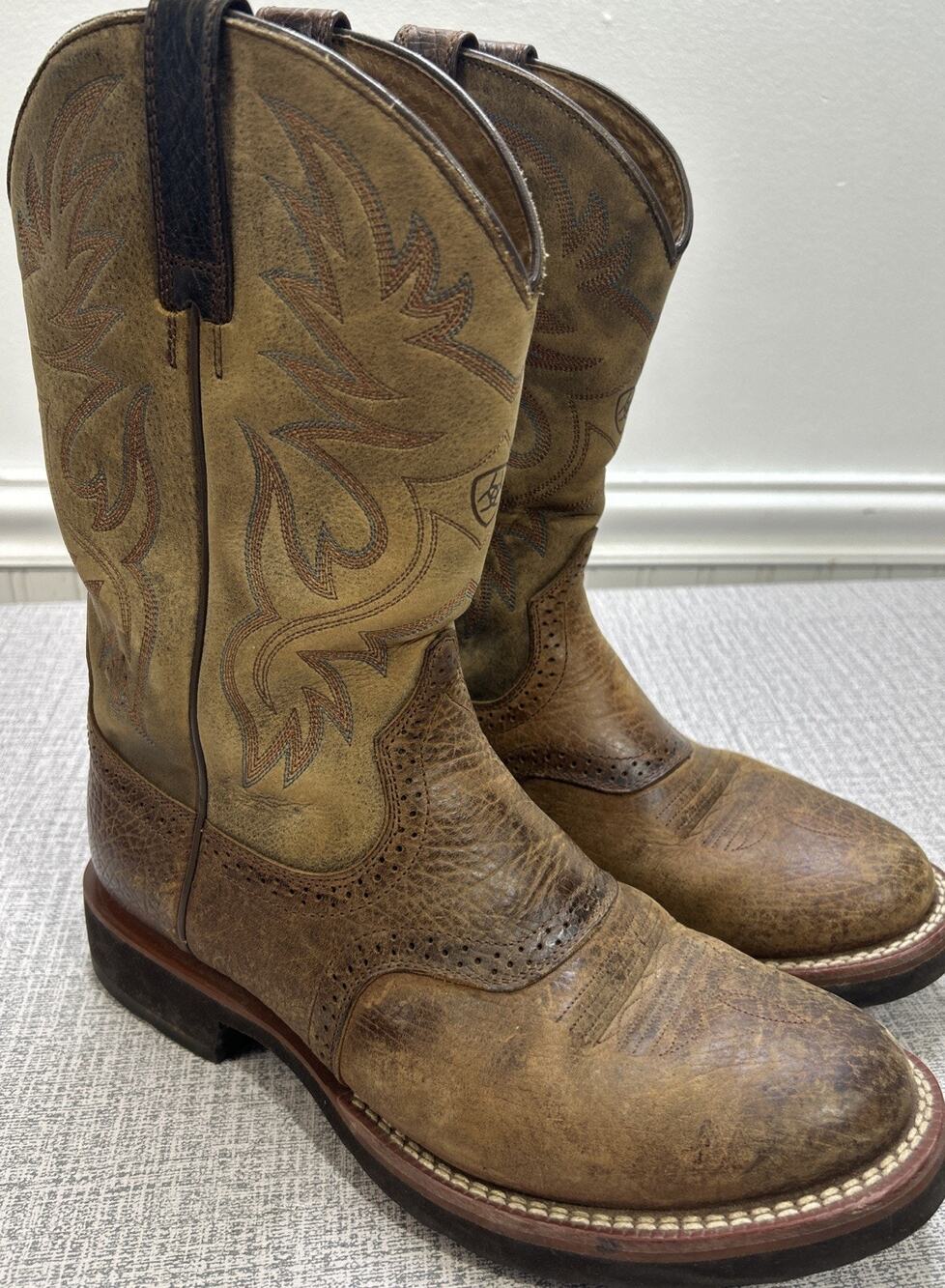 ARIAT Heritage Crepe Cowboy Boots Western Earth Brown Men 9 D -10002559 39904